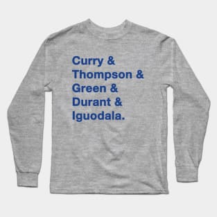 2017 18 Golden State Warrior Greats Blue Long Sleeve T-Shirt